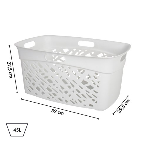 Kosz na bieliznę 45L, jasno szary Kosz na bieliznę 45L, jasno szary