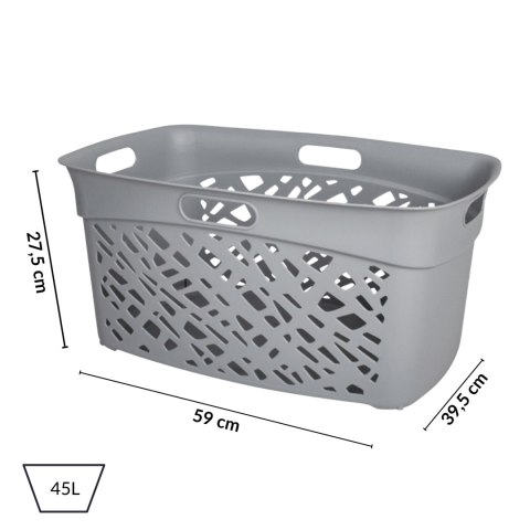 Kosz na bieliznę 45L, szary Kosz na bieliznę 45L, szary