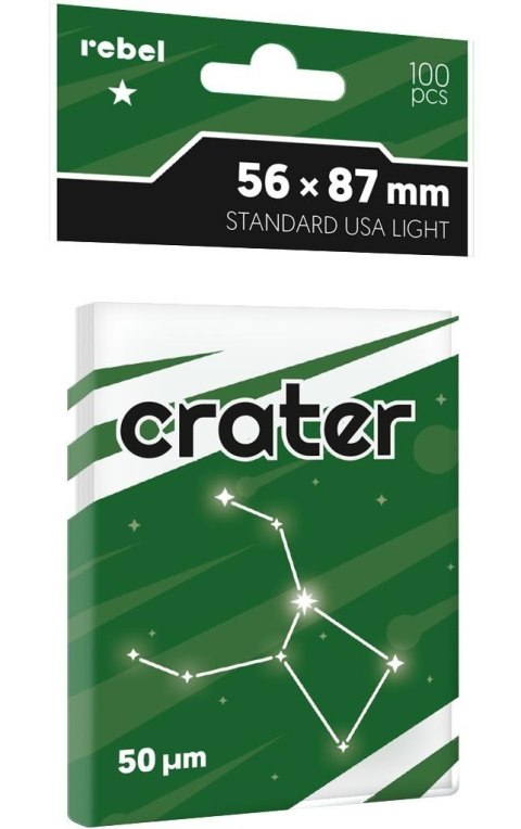 Koszulki Crater Light 56x87mm 100szt REBEL Koszulki Crater Light 56x87mm 100szt REBEL