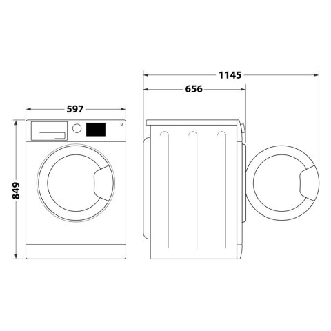 Whirlpool Dryer Machine with Heat Pump | W6 D84WB EE | Energy efficiency class A+++ | Front loading | 8 kg | LCD | Depth 65.6 cm Whirlpool Dryer Machine with Heat Pump | W6 D84WB EE | Energy efficiency class A+++ | Front loading | 8 kg | LCD | Depth 65.6 cm