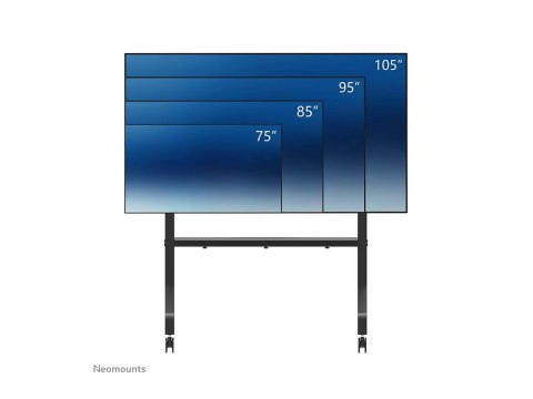 Neomounts MOVE Go XL FL50-575BL1 TV trolley - 65-110" - max 125 kg - manual h 129-139 cm - VESA 100x100-1100x600 - incl. hardwar