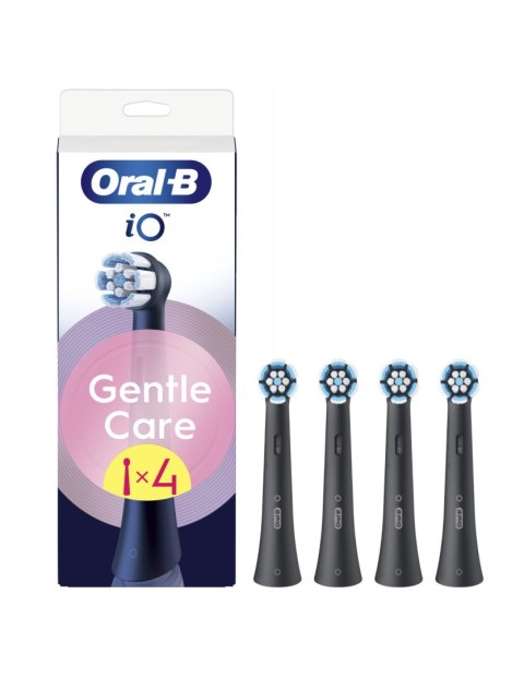 Oral-B Replaceable toothbrush heads | iO GentleCare | Heads | For adults | Number of brush heads included 4 | Black Oral-B Replaceable toothbrush heads | iO GentleCare | Heads | For adults | Number of brush heads included 4 | Black