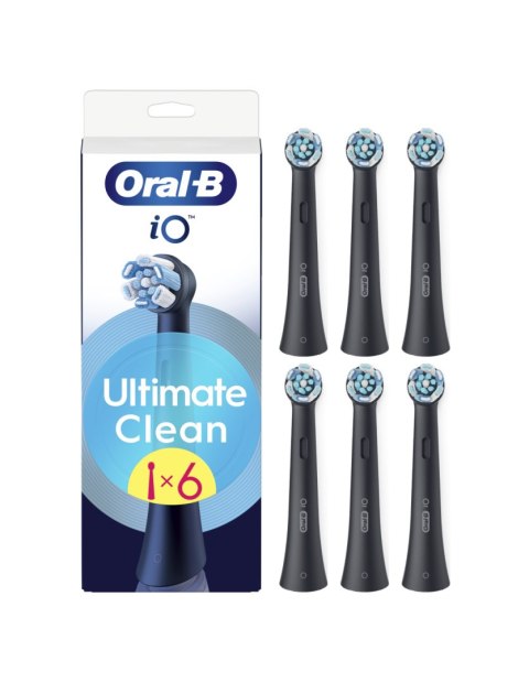 Oral-B Replaceable toothbrush heads | iO UltimateClean | Heads | For adults | Number of brush heads included 6 | Black Oral-B Replaceable toothbrush heads | iO UltimateClean | Heads | For adults | Number of brush heads included 6 | Black