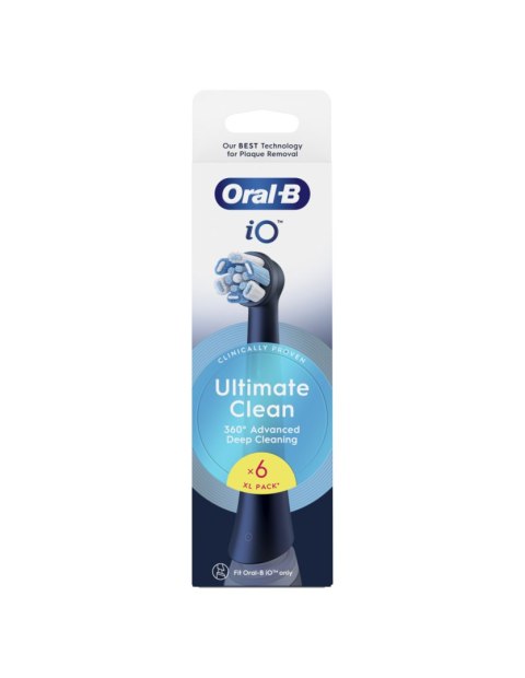 Oral-B Replaceable toothbrush heads | iO UltimateClean | Heads | For adults | Number of brush heads included 6 | Black Oral-B Replaceable toothbrush heads | iO UltimateClean | Heads | For adults | Number of brush heads included 6 | Black