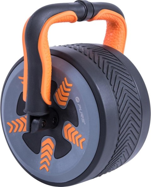 Pure2Improve 2 in 1 Ab Wheel and Kettlebell, Black/Orange Pure2Improve 2 in 1 Ab Wheel and Kettlebell, Black/Orange