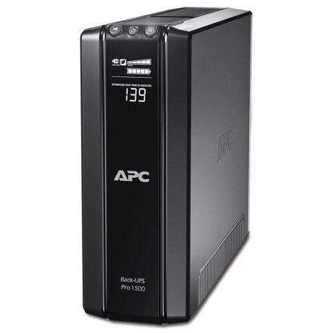 Schneider Electric APC Back-UPS Pro, Tower, 10x IEC C13 outlets, AVR, LCD, user-replaceable battery | BR1500GI | 1500 VA | 865 W Schneider Electric APC Back-UPS Pro, Tower, 10x IEC C13 outlets, AVR, LCD, user-replaceable battery | BR1500GI | 1500 VA | 865 W
