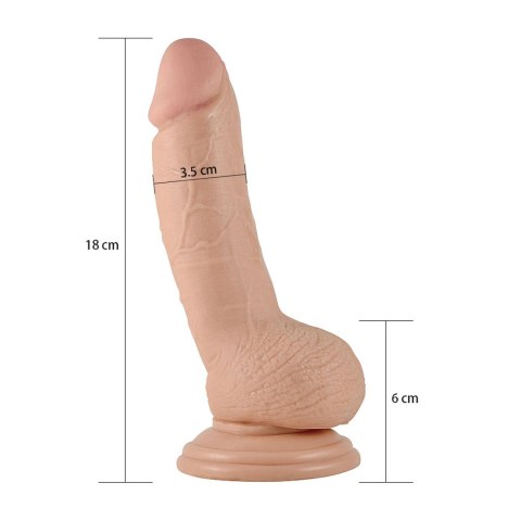 Dildo przyssawka penis żylasty realistyczny 17 cm