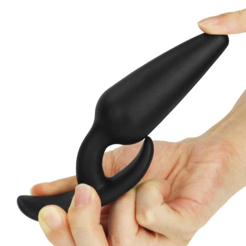 Silikonowy korek analny czarny z uchwytem 13,2 cm Silikonowy korek analny czarny z uchwytem 13,2 cm