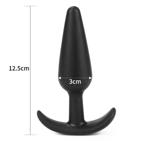 Silikonowy korek analny czarny z uchwytem 13,2 cm Silikonowy korek analny czarny z uchwytem 13,2 cm