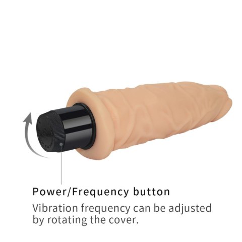 Wibrator naturalny żylasty penis z wibracją 20 cm Wibrator naturalny żylasty penis z wibracją 20 cm