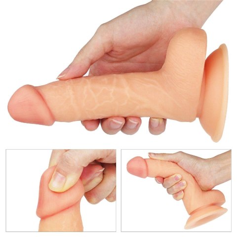 Wyżyłowany penis gruby z przyssawką dildo 18 cm Wyżyłowany penis gruby z przyssawką dildo 18 cm