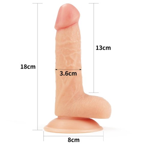 Wyżyłowany penis gruby z przyssawką dildo 18 cm Wyżyłowany penis gruby z przyssawką dildo 18 cm