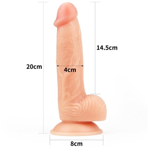 Wyżyłowany penis gruby z przyssawką dildo 20 cm Wyżyłowany penis gruby z przyssawką dildo 20 cm