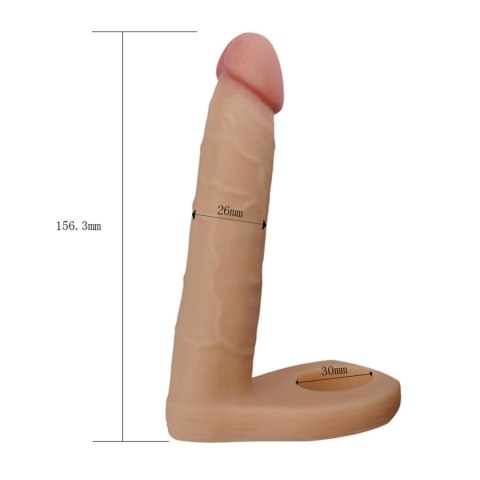 Analne gumowe dildo penis z otworem na penisa 16cm Analne gumowe dildo penis z otworem na penisa 16cm