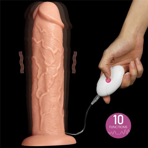 Grube ogromne dildo z przyssawką wibracje 28 cm Grube ogromne dildo z przyssawką wibracje 28 cm