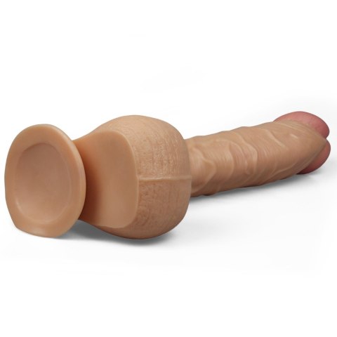 Lekko zakrzywione cieliste dildo z przyssawką 33cm Lekko zakrzywione cieliste dildo z przyssawką 33cm
