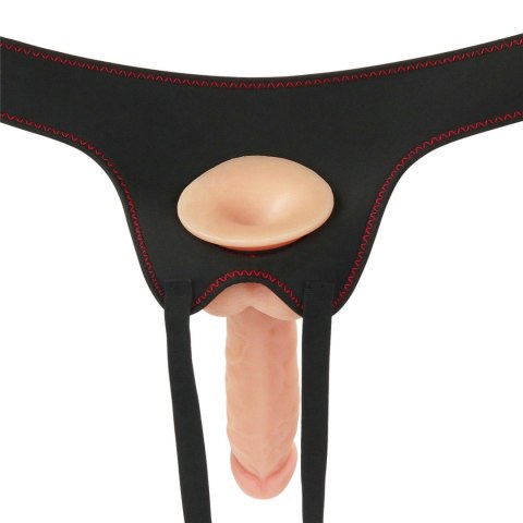 Majtki strap-on w zestawie z wibrującym dildo 20cm Majtki strap-on w zestawie z wibrującym dildo 20cm