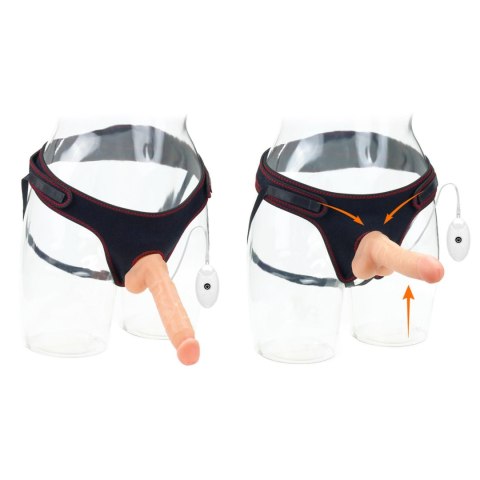 Majtki strap-on w zestawie z wibrującym dildo 20cm Majtki strap-on w zestawie z wibrującym dildo 20cm