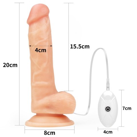 Majtki strap-on w zestawie z wibrującym dildo 20cm Majtki strap-on w zestawie z wibrującym dildo 20cm