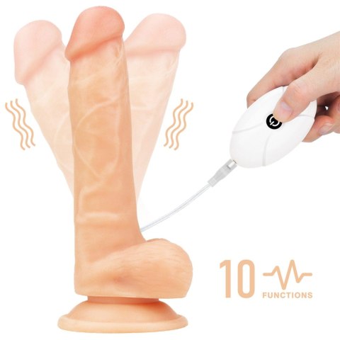 Majtki strap-on w zestawie z wibrującym dildo 20cm Majtki strap-on w zestawie z wibrującym dildo 20cm