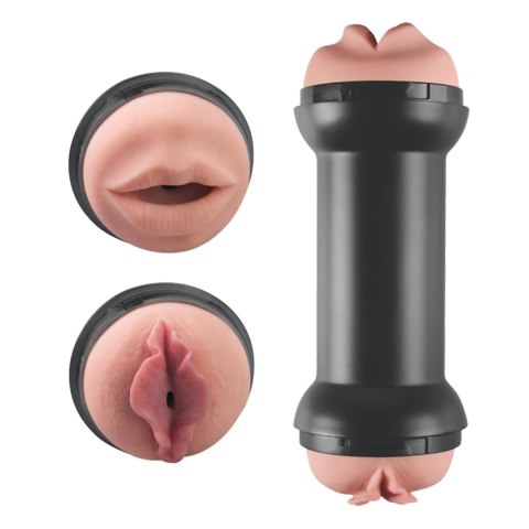 Masturbator z dwoma końcówkami mięciutki 20 cm Masturbator z dwoma końcówkami mięciutki 20 cm
