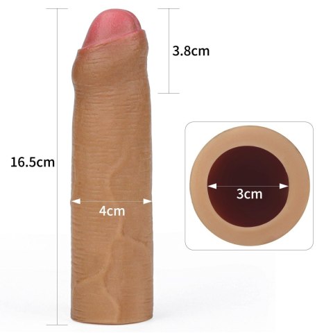 Realistyczna nakładka powiększająca penisa 16,5 cm Realistyczna nakładka powiększająca penisa 16,5 cm