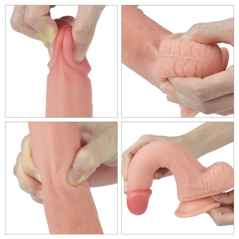 Realistyczne dildo silikonowe z przyssawką 20,5 cm Realistyczne dildo silikonowe z przyssawką 20,5 cm