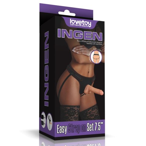 Strap-on z elastycznym penisem realistyczny 19 cm Strap-on z elastycznym penisem realistyczny 19 cm