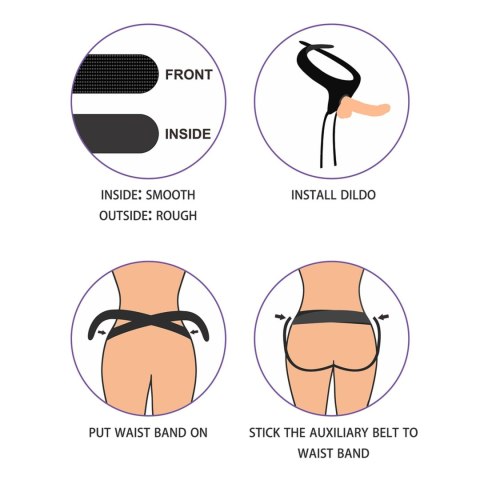 Strap-on z elastycznym penisem realistyczny 19 cm Strap-on z elastycznym penisem realistyczny 19 cm