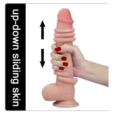 Wodoodporne dildo podwójna skóra przyssawka 23 cm Wodoodporne dildo podwójna skóra przyssawka 23 cm