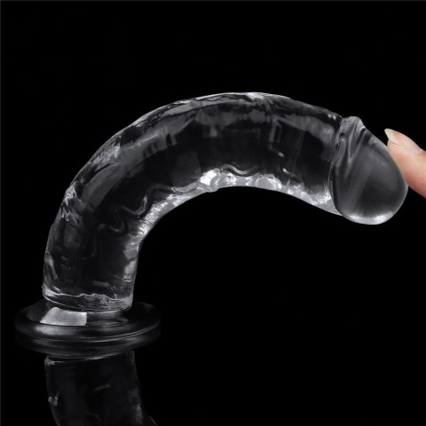 Żelowe duże dildo z przyssawką przezroczyste Żelowe duże dildo z przyssawką przezroczyste