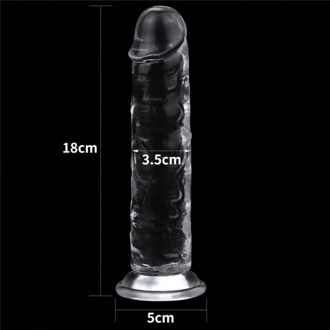 Żelowe duże dildo z przyssawką przezroczyste Żelowe duże dildo z przyssawką przezroczyste