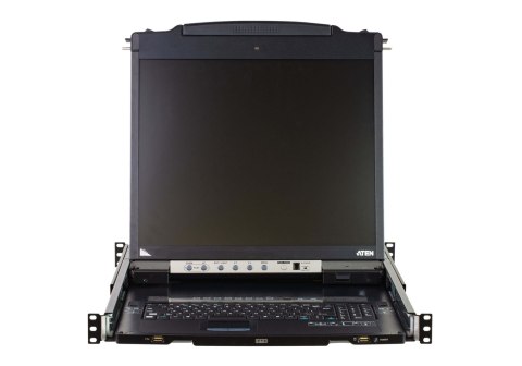 Aten CL5808N-ATA-AG 8-Port PS/2-USB VGA Dual Rail 19" Konsola KVM LCD z portem Daisy-Chain | Aten Aten CL5808N-ATA-AG 8-Port PS/2-USB VGA Dual Rail 19" Konsola KVM LCD z portem Daisy-Chain | Aten