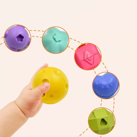 Edukacyjna kostka sensoryczna sorter kształtów klocki cymbałki 18m+ 688-62