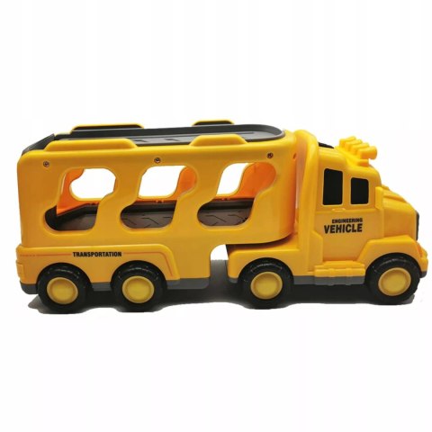 Zestaw laweta transportowa autka budowlane koparka dźwięk światło SX700-10