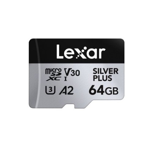 Lexar Professional SILVER PLUS microSDXC UHS-I Card 64 GB Lexar Professional SILVER PLUS microSDXC UHS-I Card 64 GB