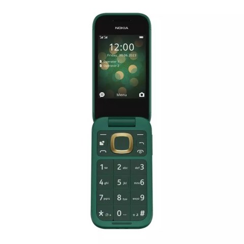 Nokia | 2660 Flip 4G | Zielony | 2.8 " | TFT LCD | 48 MB | 128 MB | Dual SIM | Nano-SIM | 3G | Bluetooth | 4.2 | USB w wersji mi