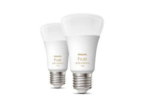 Philips Hue | WA 11W A60 E27 2szt. paczka | E27 | 11 W | Ciepła do chłodna biel 2200K-6500K | Bluetooth i Zigbee Philips Hue | WA 11W A60 E27 2szt. paczka | E27 | 11 W | Ciepła do chłodna biel 2200K-6500K | Bluetooth i Zigbee