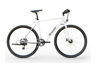 Sharp Hybrid E-Bike 21", White Glossy