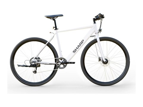 Sharp Hybrid E-Bike 21", White Glossy Sharp Hybrid E-Bike 21", White Glossy
