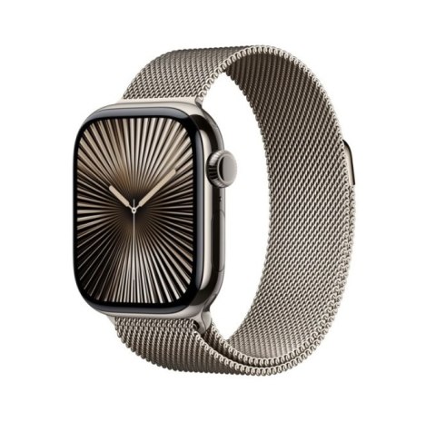 Apple Apple Watch Series 10 GPS + Cellular 42mm Natural Titanium Case with Natural Milanese Loop Apple Apple Watch Series 10 GPS + Cellular 42mm Natural Titanium Case with Natural Milanese Loop