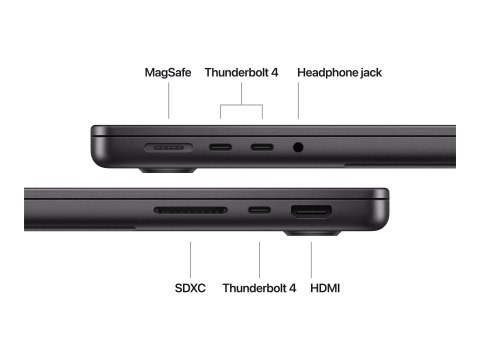 Apple MacBook Pro 14" Apple M4 10C CPU, 10C GPU/16GB/512GB SSD/Space Black/RUS Apple MacBook Pro 14" Apple M4 10C CPU, 10C GPU/16GB/512GB SSD/Space Black/RUS