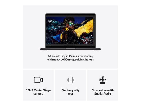 Apple MacBook Pro 14" Apple M4 Pro 12C CPU, 16C GPU/24GB/512GB SSD/Space Black/RUS Apple MacBook Pro 14" Apple M4 Pro 12C CPU, 16C GPU/24GB/512GB SSD/Space Black/RUS