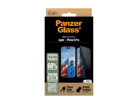 PanzerGlass Privacy Screen Protector iPhone 16 Pro | Ultra-Wide Fit PanzerGlass Privacy Screen Protector iPhone 16 Pro | Ultra-Wide Fit