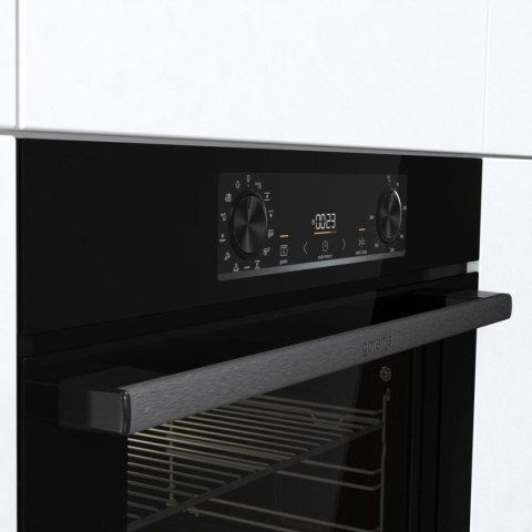 Gorenje Oven | BOS6737E13FBG | 77 L | Electric | AquaClean | Mechanical | Steam function | Height 59.5 cm | Width 59.5 cm | Stai Gorenje Oven | BOS6737E13FBG | 77 L | Electric | AquaClean | Mechanical | Steam function | Height 59.5 cm | Width 59.5 cm | Stai