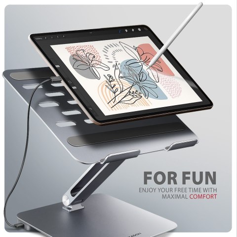 Podstawka AXAGON HMC-STND dla laptopów 10"-16" i huba USB 5Gbps, 3x USB-A, HDMI 4K/60Hz, RJ-45 | AXAGON