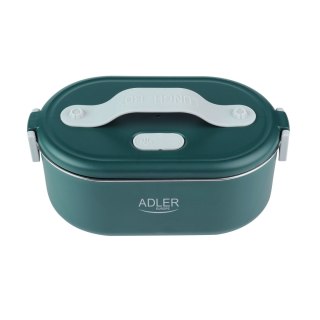 Adler | Elektryczny pojemnik na lunch z torbą termiczną | AD 4522 | 0.8 L | Plastik/stal nierdzewna | Zielony | Pokrywka w zesta