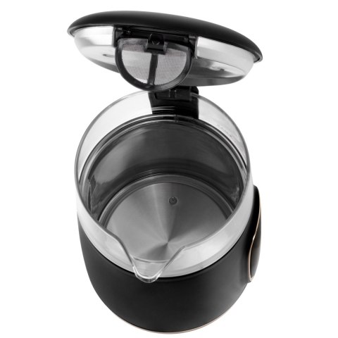 Adler Kettle with LED Display | AD 1305 | Electric | 2200 W | 1.7 L | Plastic | 360° rotational base | Black/Gold Adler Kettle with LED Display | AD 1305 | Electric | 2200 W | 1.7 L | Plastic | 360° rotational base | Black/Gold