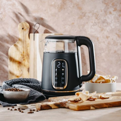 Adler Kettle with LED Display | AD 1305 | Electric | 2200 W | 1.7 L | Plastic | 360° rotational base | Black/Gold Adler Kettle with LED Display | AD 1305 | Electric | 2200 W | 1.7 L | Plastic | 360° rotational base | Black/Gold