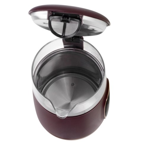 Adler Kettle with LED Display | AD 1305 | Electric | 2200 W | 1.7 L | Plastic | 360° rotational base | Burgundy Adler Kettle with LED Display | AD 1305 | Electric | 2200 W | 1.7 L | Plastic | 360° rotational base | Burgundy